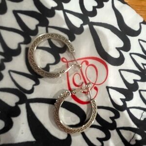 Brighton Silver Swirl Hoop Earrings